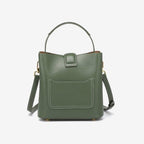 Bucket-Bag mit goldenen D-Ringen und Crossbody-Gurt