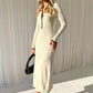 Robe midi en tricot Coralia™ l Harlina - Lait