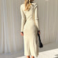 Robe midi en tricot Coralia™ l Harlina - Lait