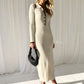 Robe midi en tricot Coralia™ l Harlina - Lait