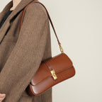 Damen Baguette Tasche mit goldener Drehverschluss