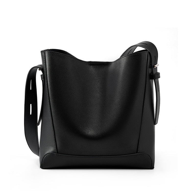 Damen Bucket Bag, Schultertasche mit innerem Reißverschlußfach