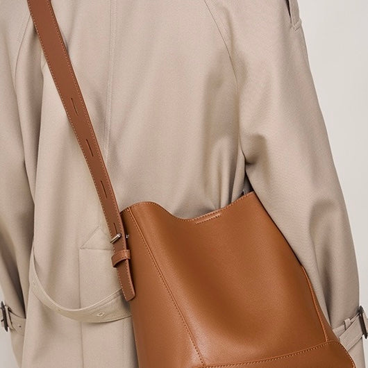 Damen Bucket Bag, Schultertasche mit innerem Reißverschlußfach