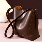 Damen Bucket Bag, Schultertasche mit innerem Reißverschlußfach