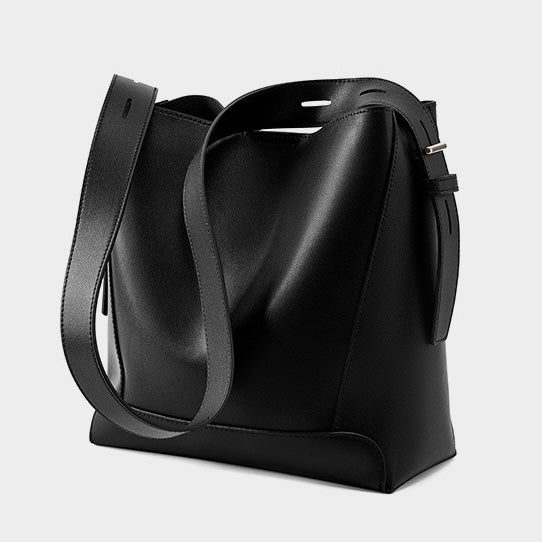 Damen Bucket Bag, Schultertasche mit innerem Reißverschlußfach