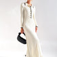 Robe midi en tricot Coralia™ l Harlina - Lait