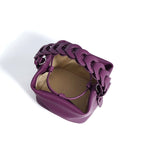 Damen Mini Bucket Bag mit geflochtenem Obergriff