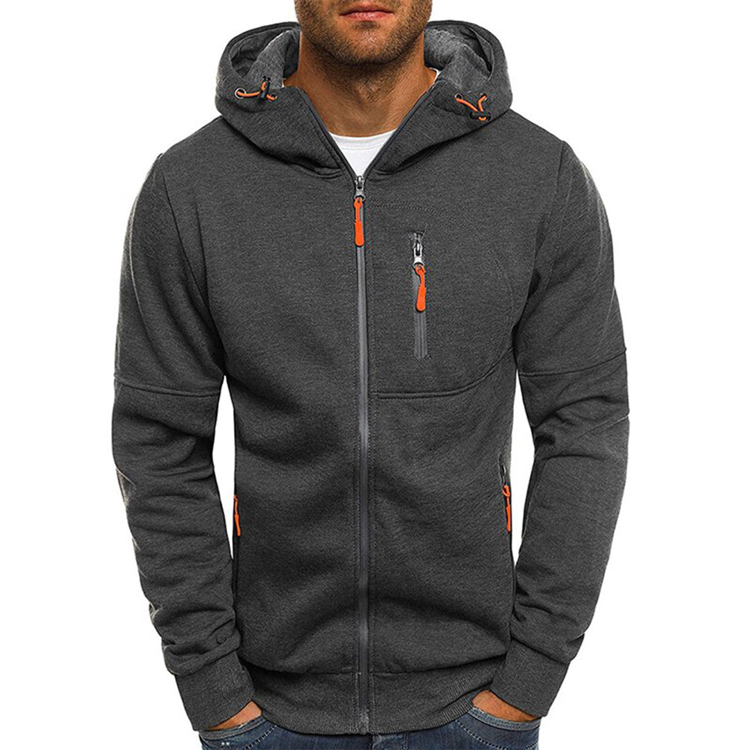 Sweat à capuche zippé pour hommes