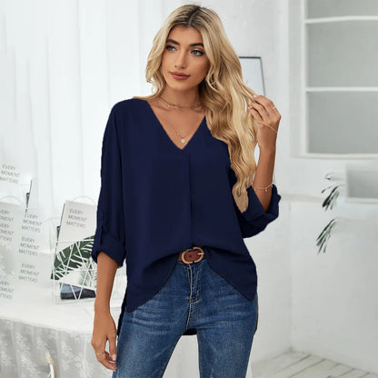 Blouse Cripes Col V | Une ligne