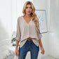 Blouse Cripes Col V | Une ligne