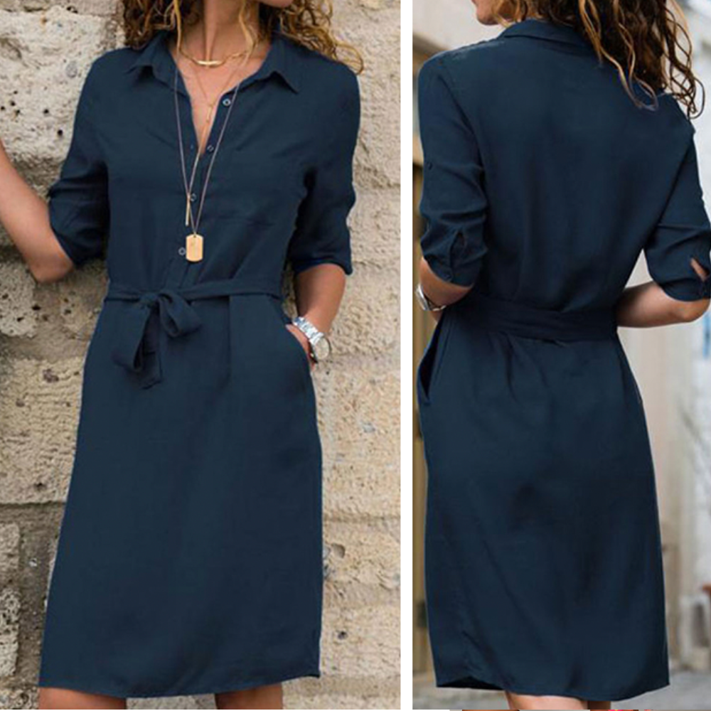 Cripes - Robe Chic Bleu Foncé