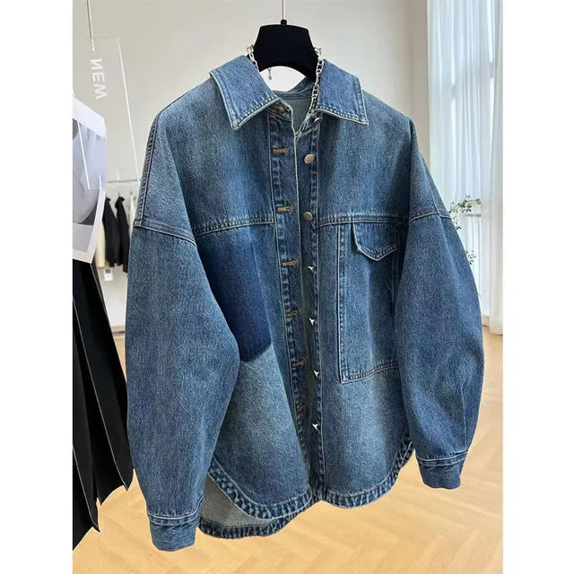 Nolana™ l Veste en jean coréenne surdimensionnée