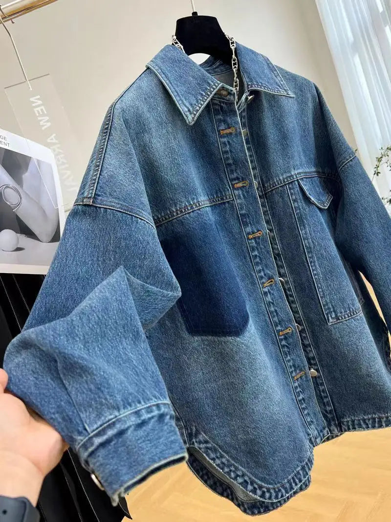 Nolana™ l Veste en jean coréenne surdimensionnée