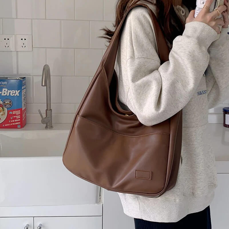 Hobo Umhängetasche aus Kunstleder Kurier Tasche
