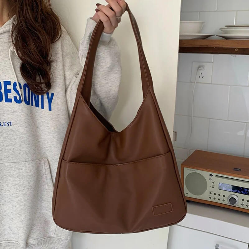 Hobo Umhängetasche aus Kunstleder Kurier Tasche