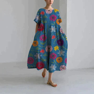 Romilda - Robe élégante à imprimé floral