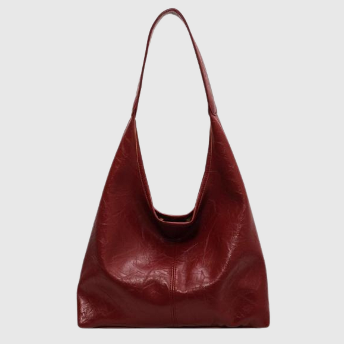 Große Fake-Leder Schultertasche Damen Handtasche