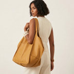 Übergroße Leder Tragetasche, Große Schultertasche