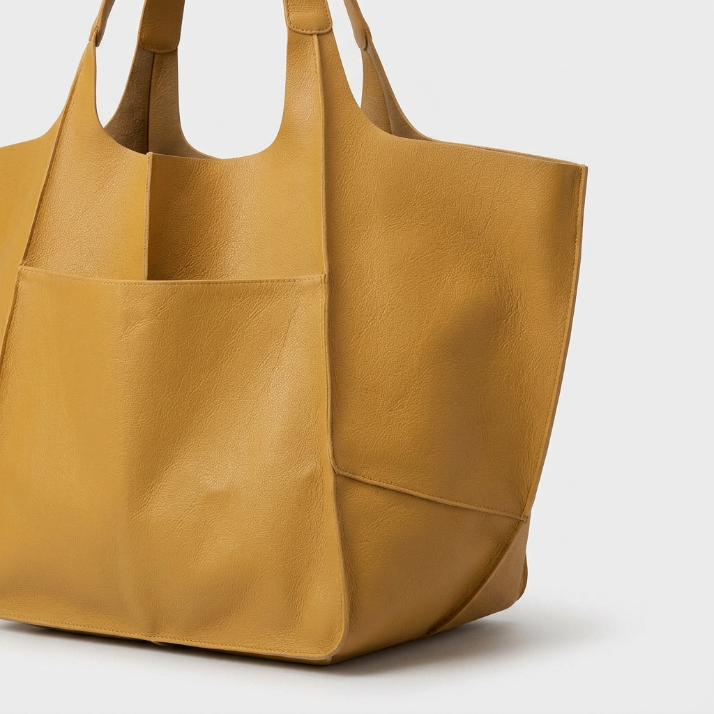 Übergroße Leder Tragetasche, Große Schultertasche