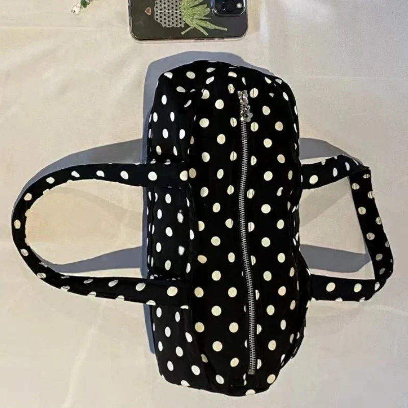 Mini Duffle Bag mit Polka Dot Muster
