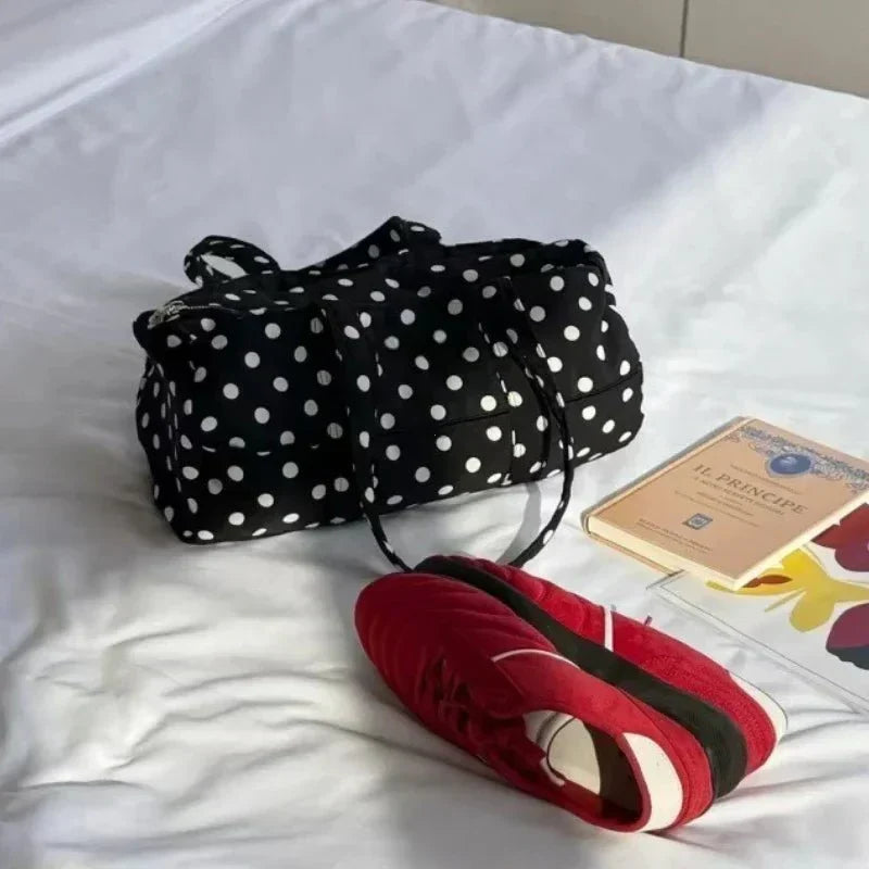 Mini Duffle Bag mit Polka Dot Muster