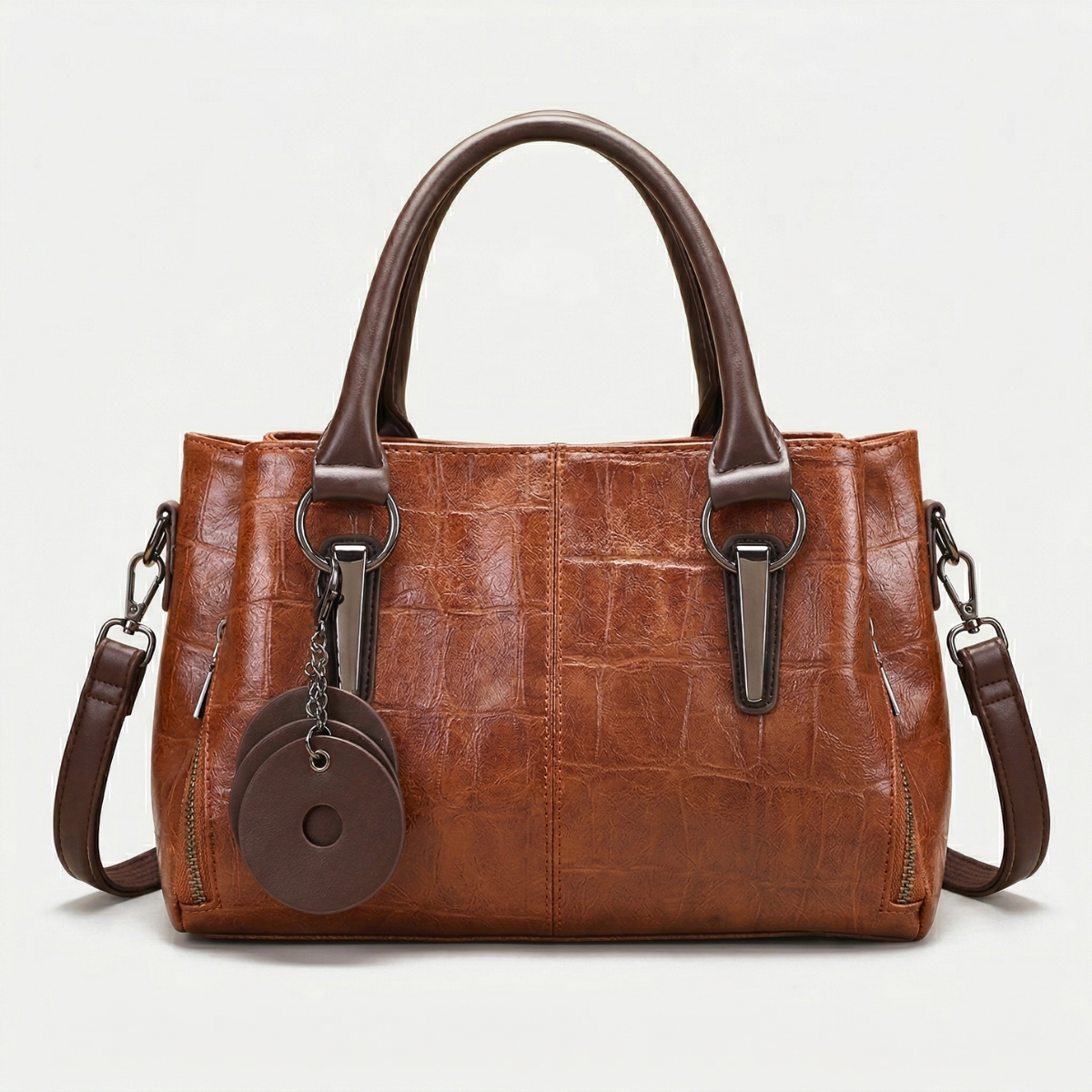 Veganleder Top-Handle Schultertasche