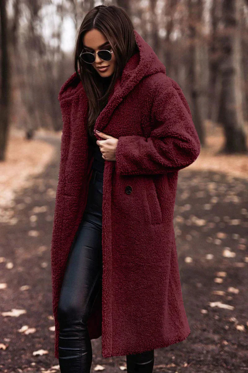 Manteau chaud en peluche