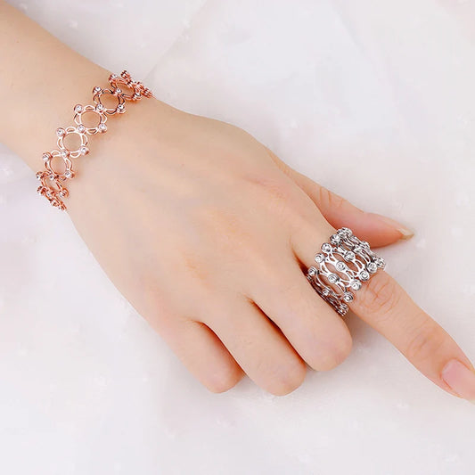 Maribel™ l Le combo bague et bracelet 2 en 1