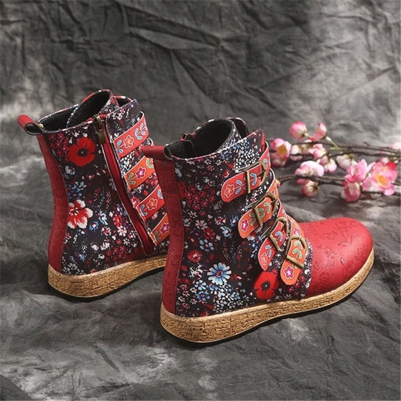 Crêpes | Bottes uniques à motif floral