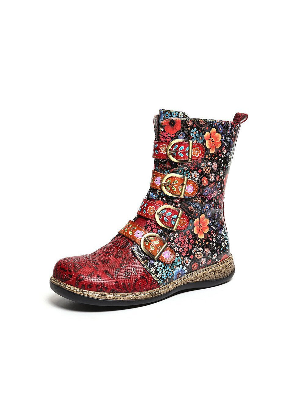 Crêpes | Bottes uniques à motif floral