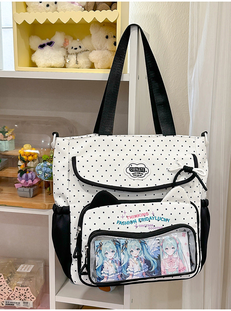 Lässiger Stilvoller Tote Schulrucksack