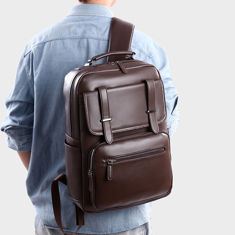Leder Laptop Rucksack Emma Tasche