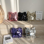Damen Schultertasche mit glitzerndem Paillettendesign