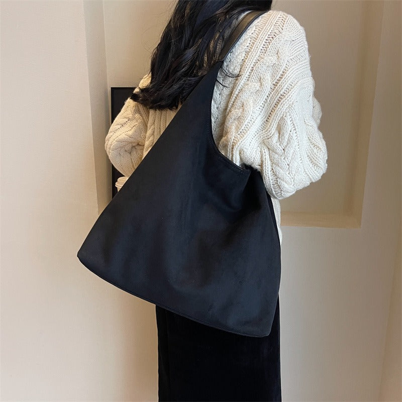 Damen Wildleder Schultertasche