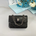 Damen Mini-Handschuh Tasche mit geflochtenem Kettenriemen