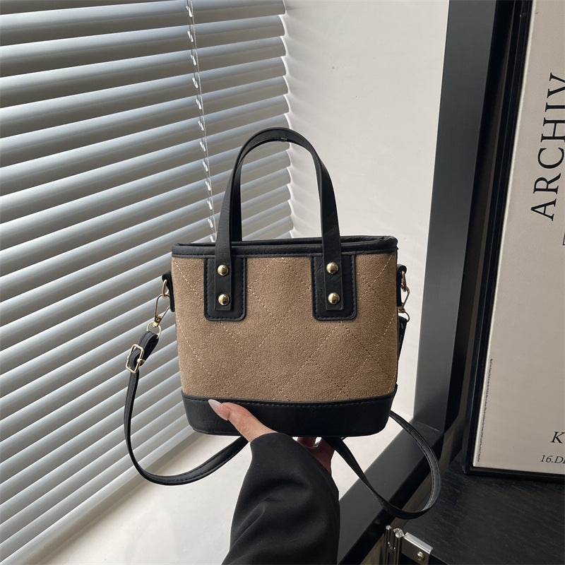 Elegante Mini-Eimer-Tasche für Damen mit abnehmbarem Schulterriemen