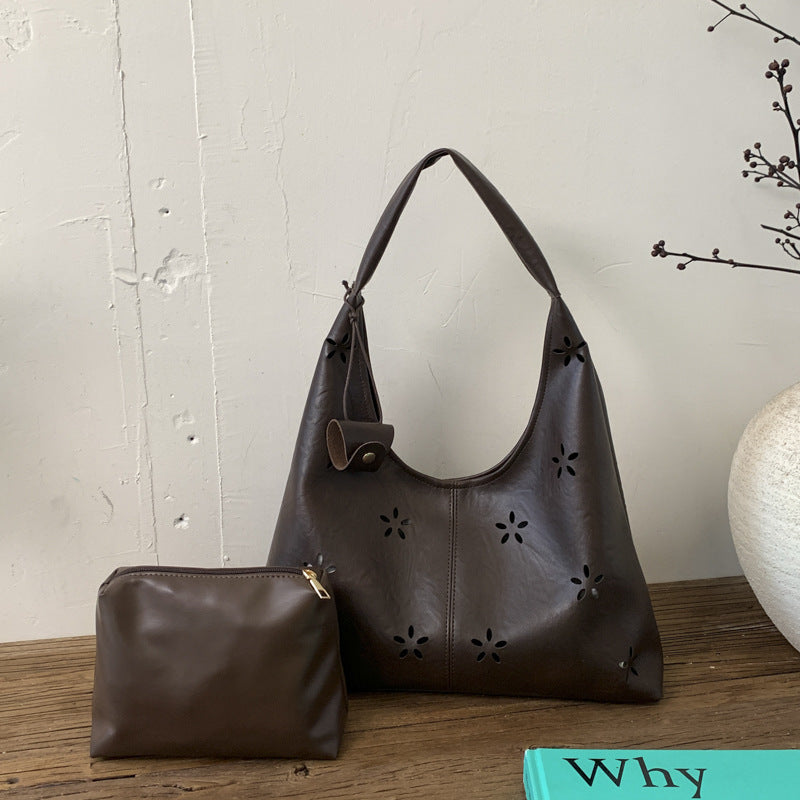 Damen Hobo Tasche mit floralem Design und praktischem Mini-Organizer