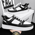 Damen Sportliche Leder Sneaker mit Gepolsterter Innensohle