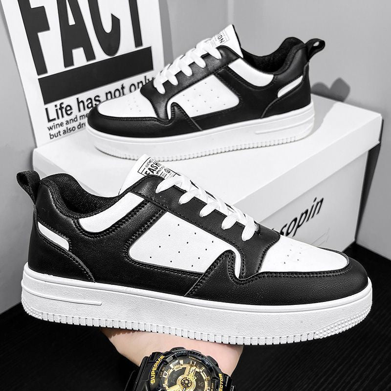 Damen Sportliche Leder Sneaker mit Gepolsterter Innensohle