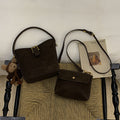 Frauen Hobo- und Mini-Handtaschen-Set mit verspieltem Anhänger