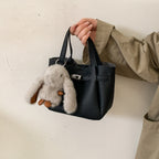 Damen Mini-Handtasche mit verspieltem Design und Tieranhänger