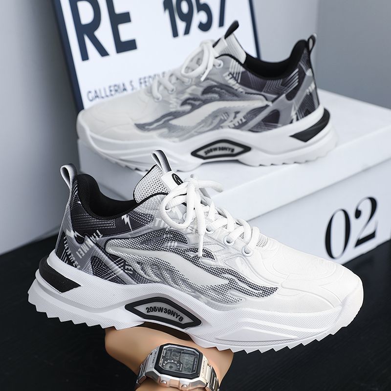 Damen Sport Sneakers mit modernem grafischem Design und rutschfester Sohle