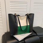 Damen geräumige Tasche mit eleganten Farbblockdetails