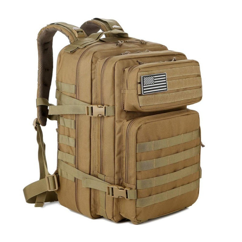 Taktischer Rucksack mit modularer Fachsystem und verstärktem Tragegriff
