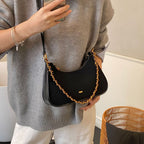 Damen modische Schultertasche im Vintage-Look mit Kettenriemen