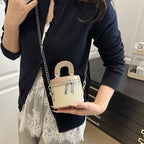 Damen Mini-Rucksack-Handtasche mit elegantem Reißverschluss und praktischem Tragegriff