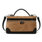 Damen Schultertasche aus weichem Wildleder mit praktischen Fächern