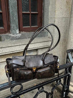 Retro-Stil Leder Handtasche