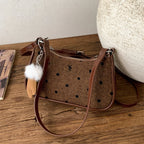 Damen trendige Mini-Handtasche mit verspieltem Tieranhänger