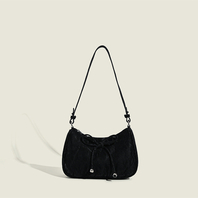 Damen elegante Mini-Handtasche mit verspieltem Kordelzug